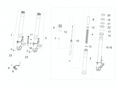Εμπρός πιρούνι Ohlins